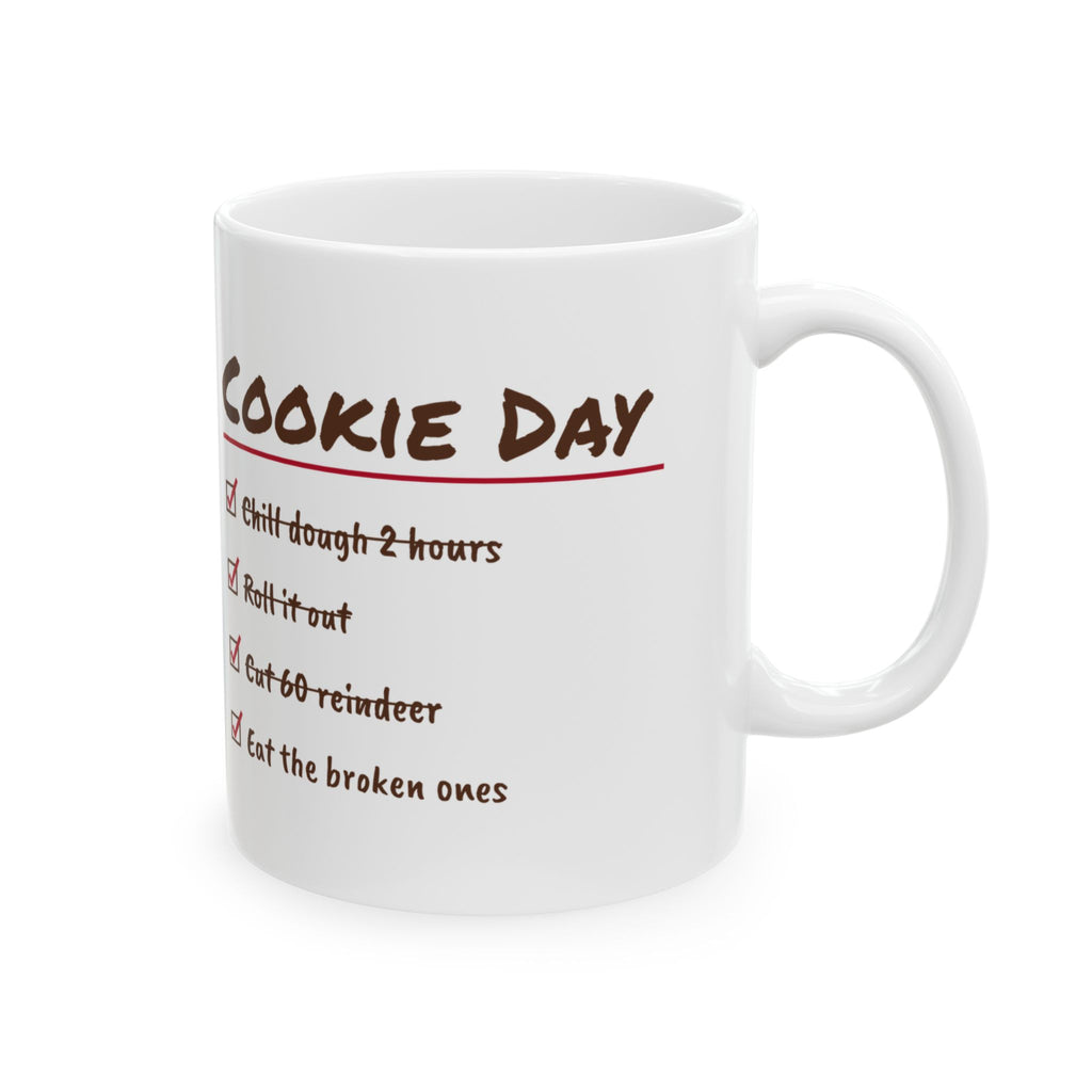 Funny Christmas Coffee Mug Cookie Day Checklist Eat The Broken Ones
