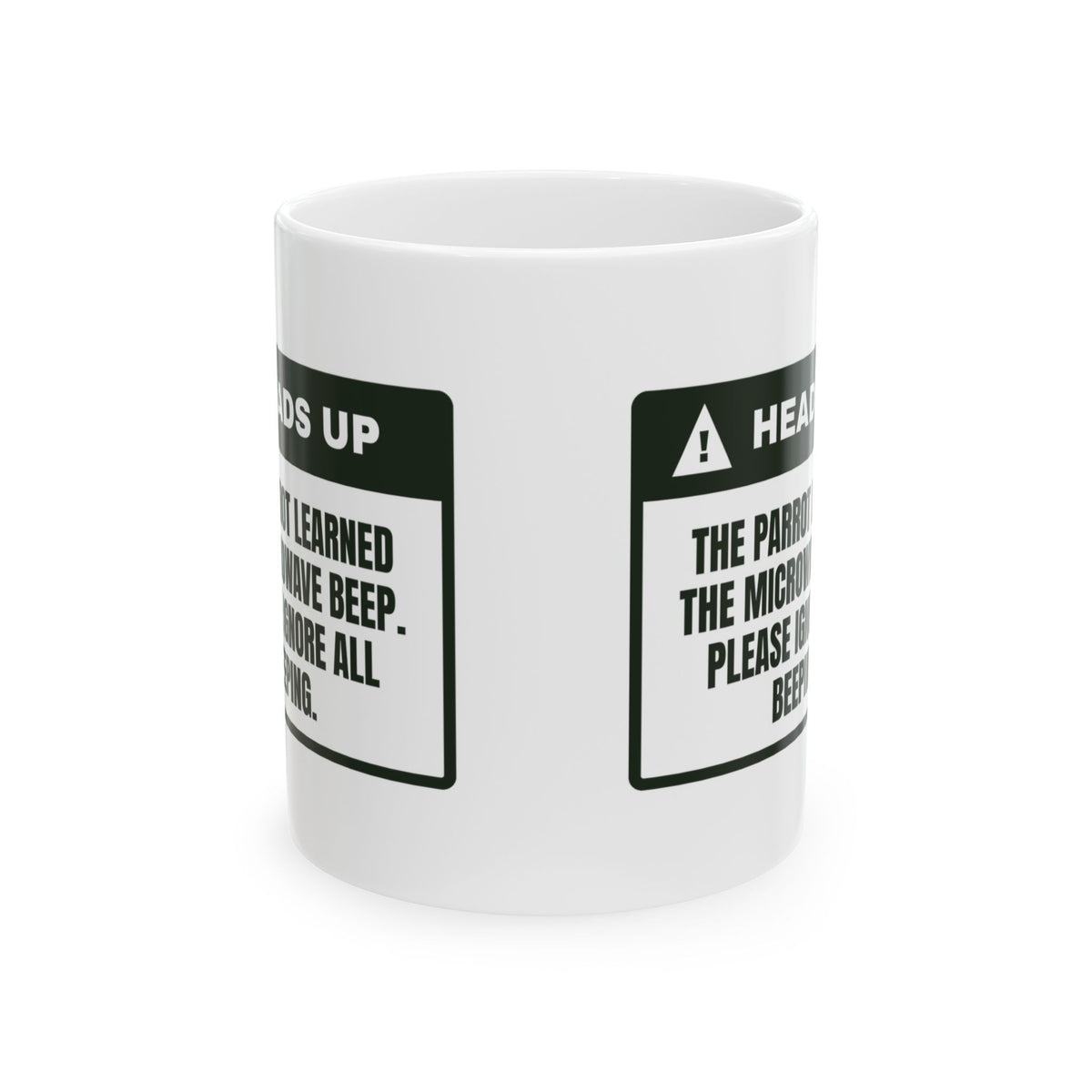 Funny Parrot Coffee Mug The Parrot Does The Microwave Now