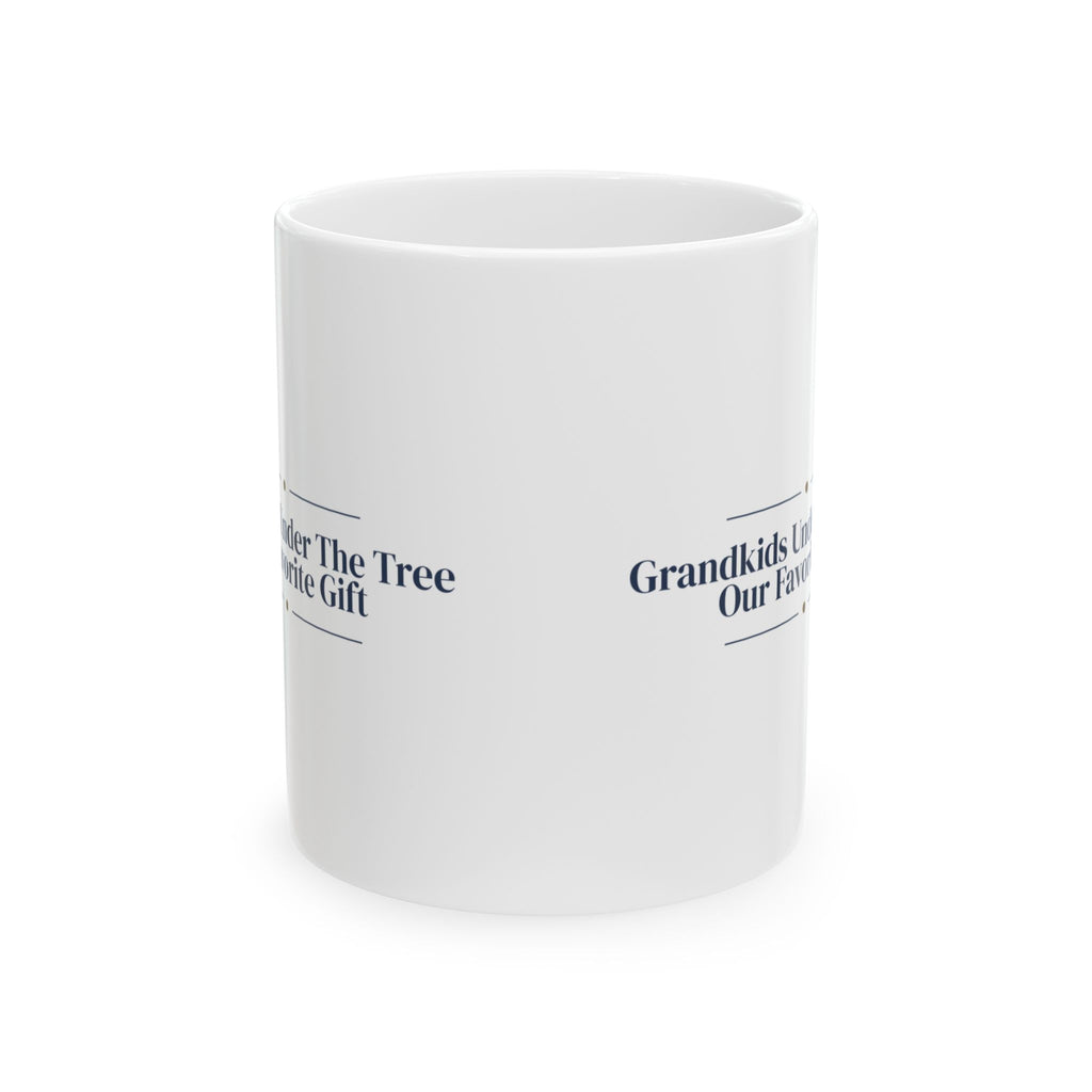 Christmas Grandparents Coffee Mug Grandkids Under The Tree Keepsake