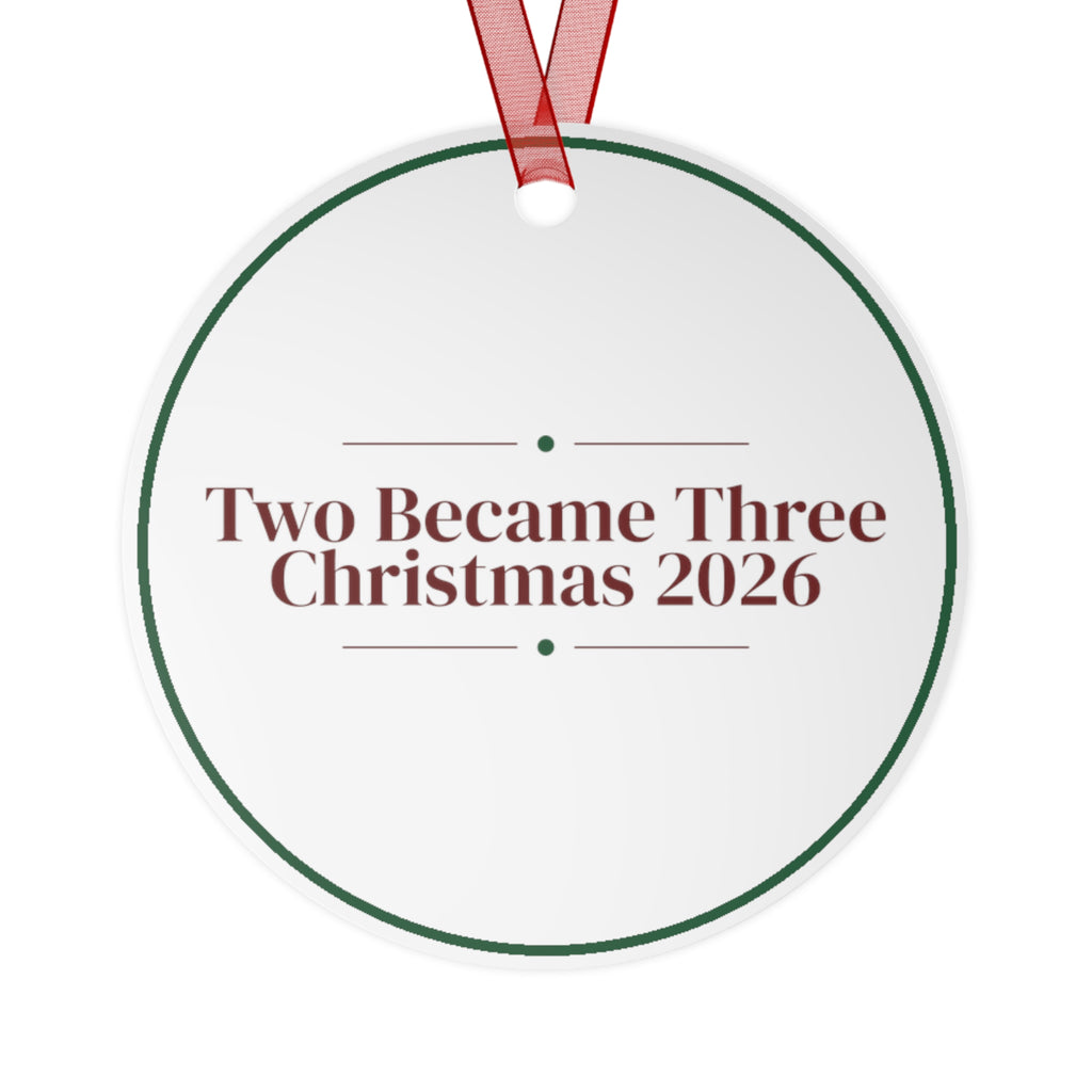Christmas Ornament Two Became Three Christmas 2026 New Baby