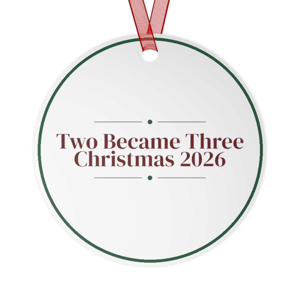 Christmas Ornament Two Became Three Christmas 2026 New Baby