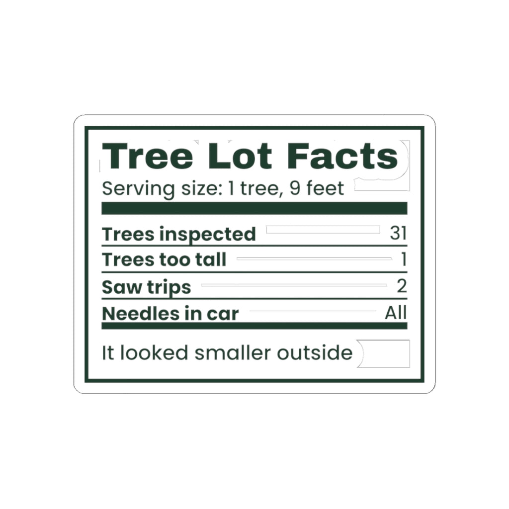 Funny Christmas Sticker Tree Lot Facts For Dad