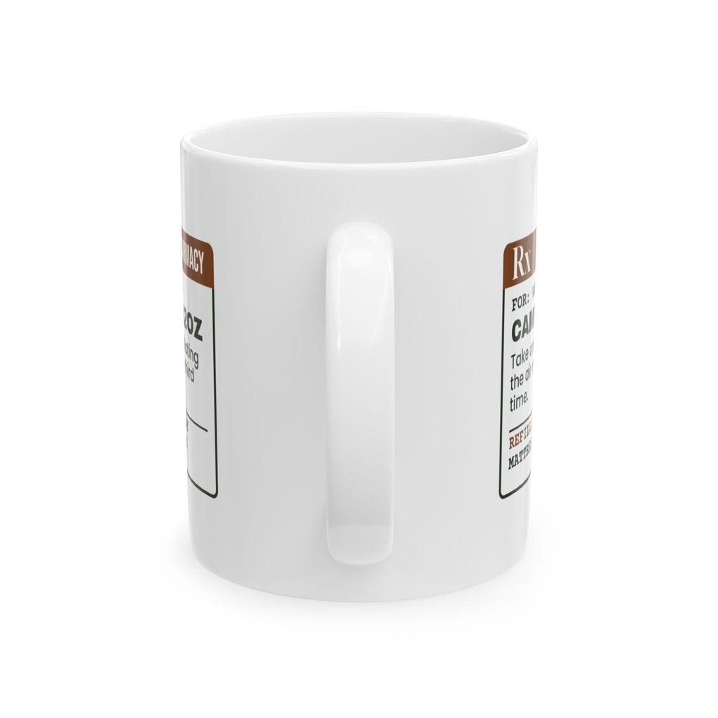 Funny Camping Mug Air Mattress Flat Coffee Required Prescription