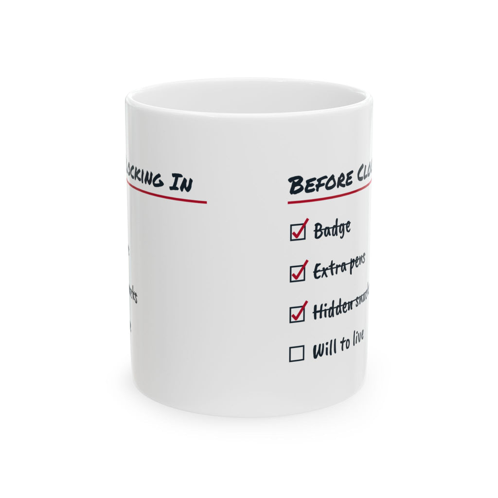 Funny Nurse Coffee Mug Will To Live Checklist