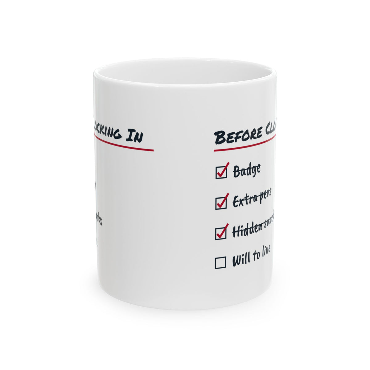 Funny Nurse Coffee Mug Will To Live Checklist