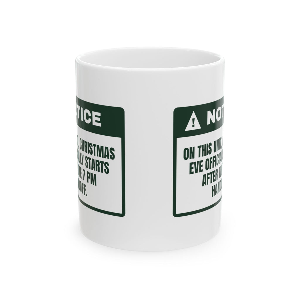 Funny Christmas Coffee Mug Christmas Eve Starts After Handoff For Nurses