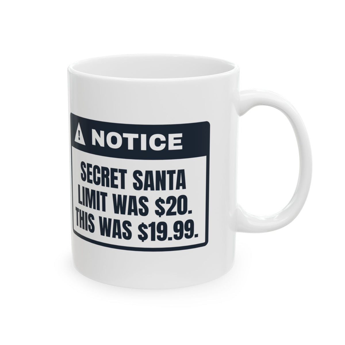 Funny Christmas Coworker Coffee Mug Secret Santa Limit Notice