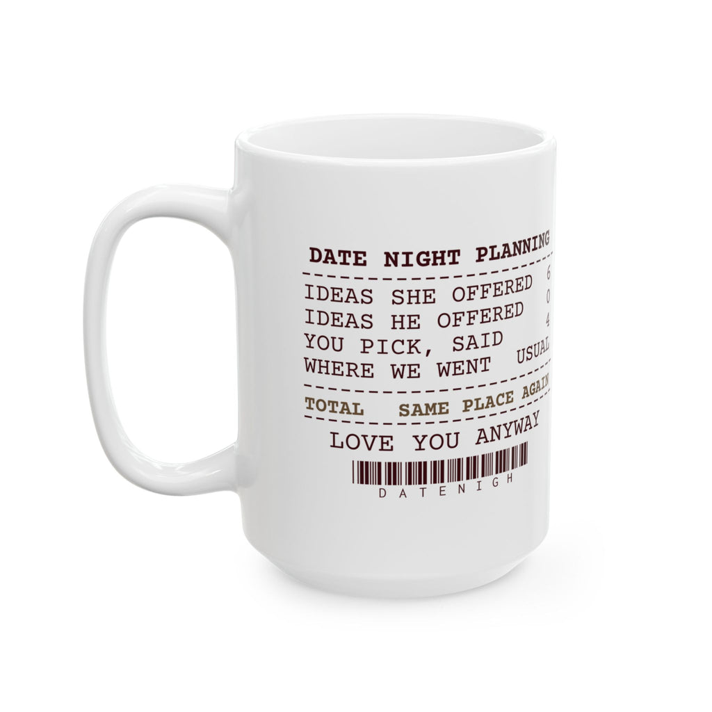 Funny Wife Coffee Mug Date Night Planning Receipt For Wives