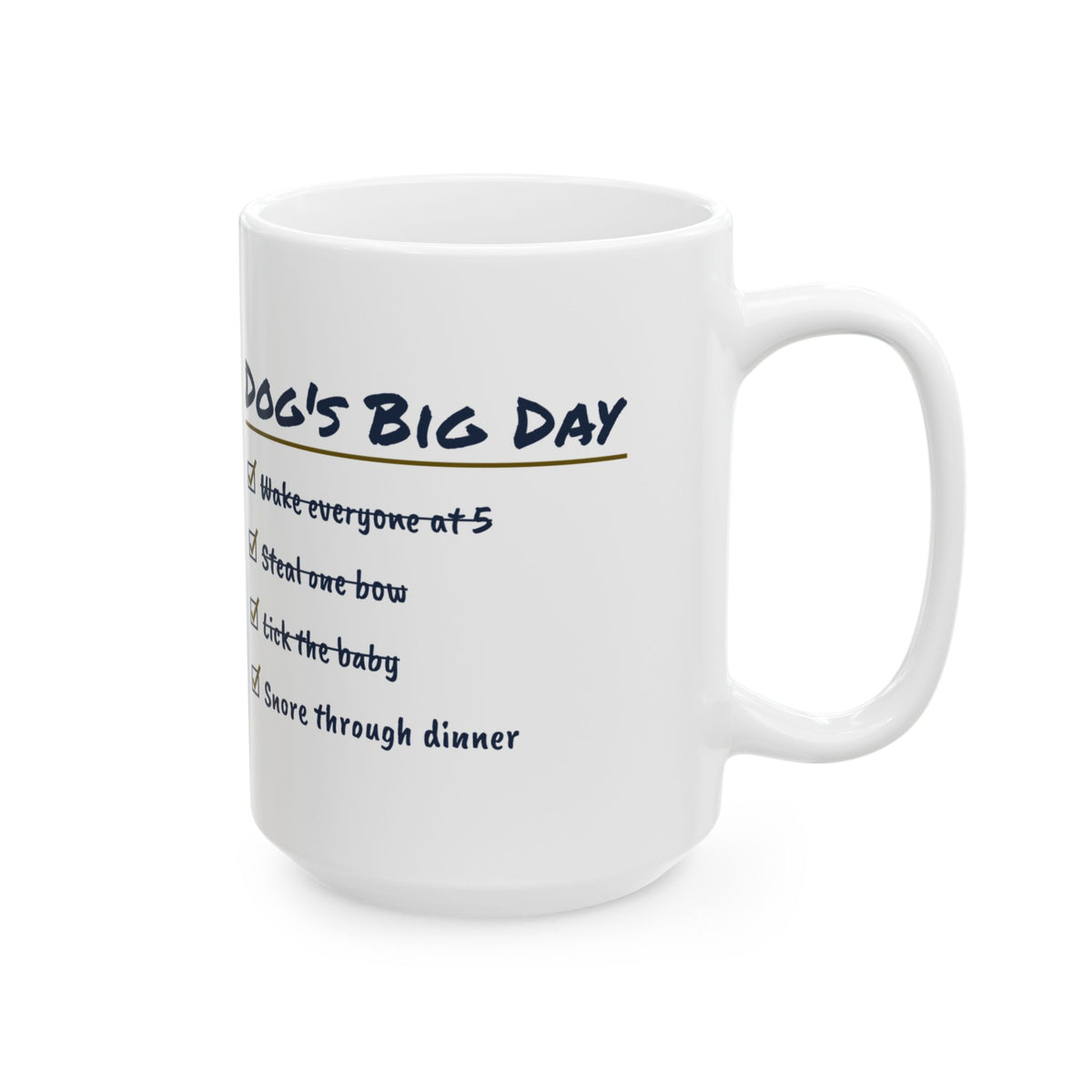 Funny Christmas Dog Coffee Mug Steal One Bow Checklist For Dog Owners