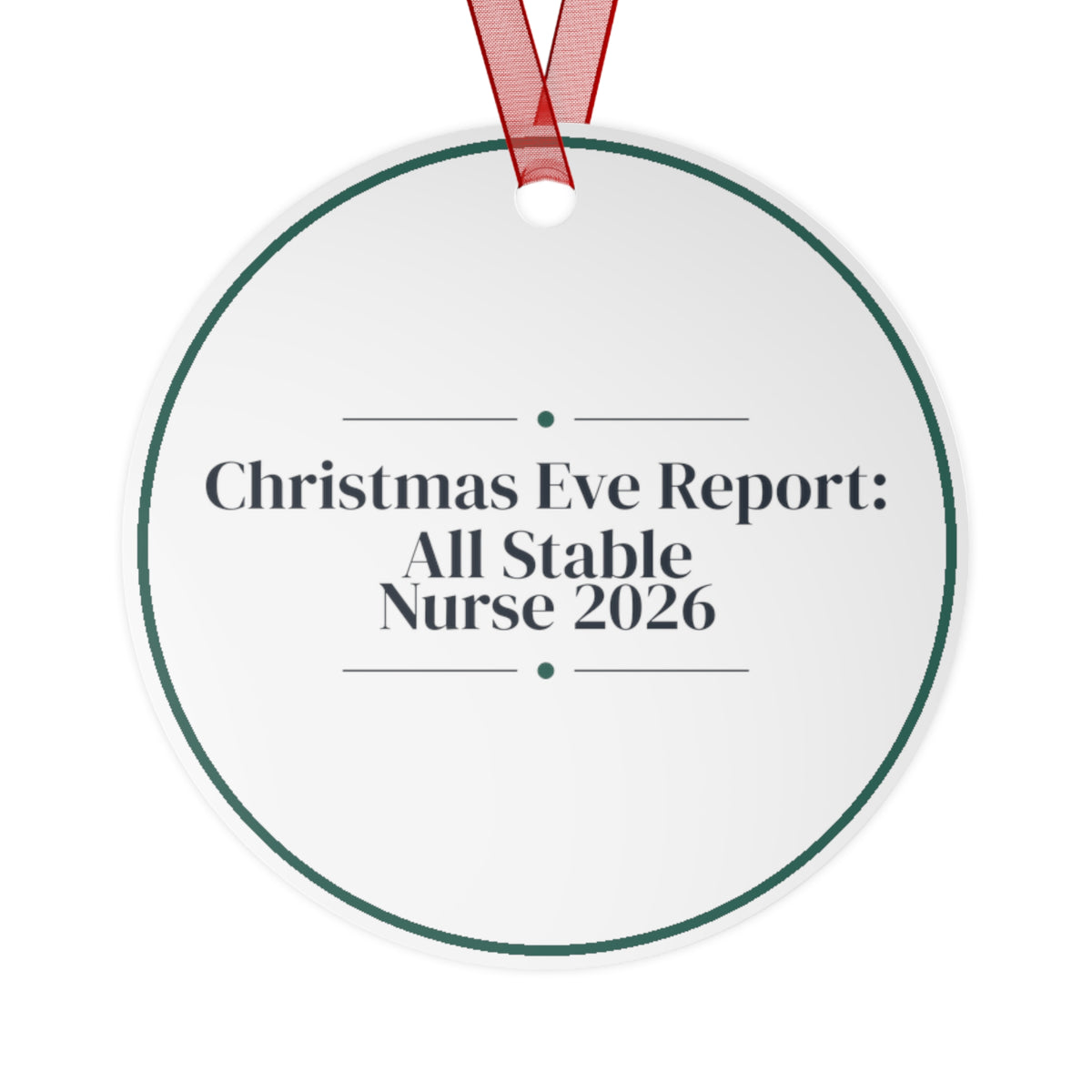 Christmas Ornament Christmas Eve Report: All Stable Nurse 2026