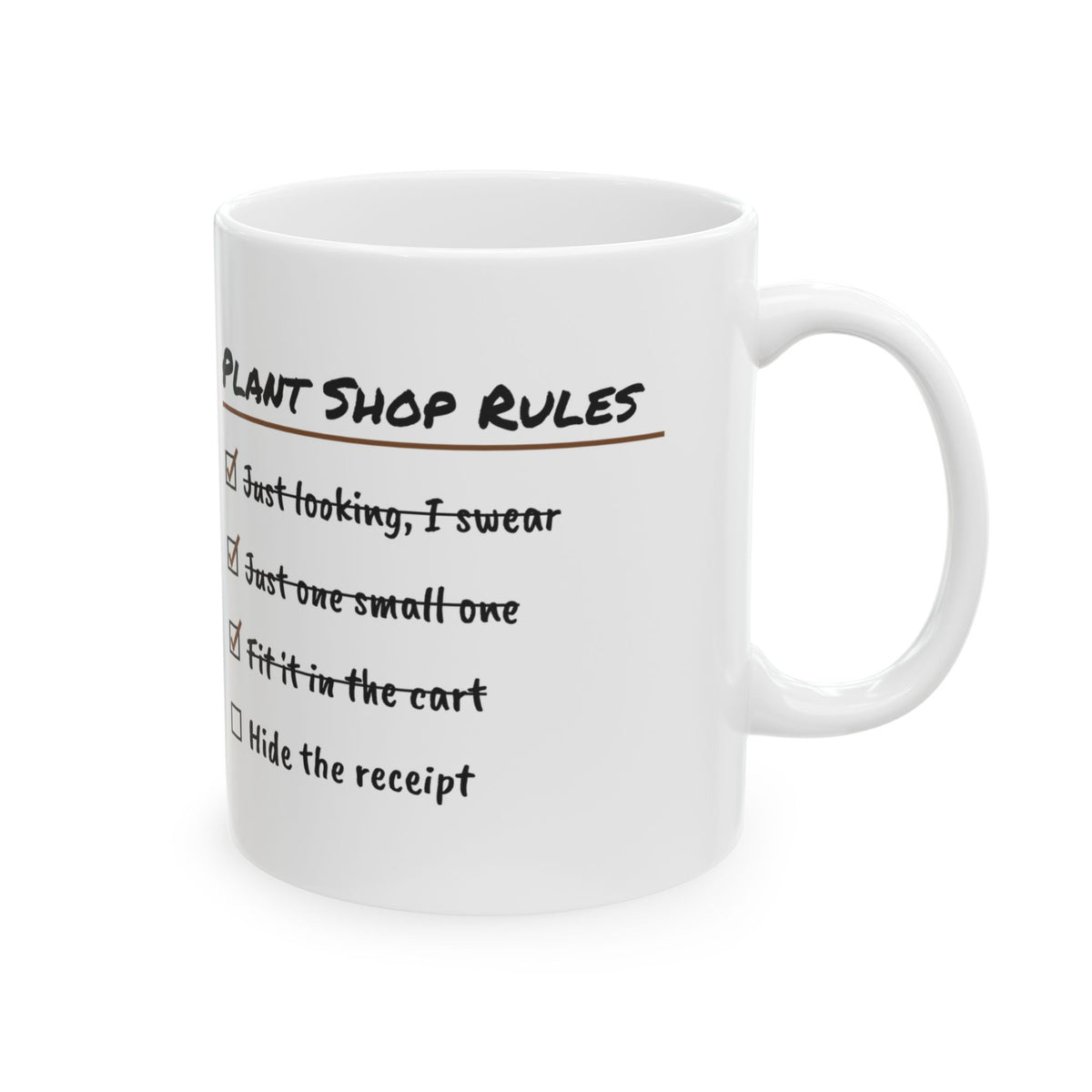 Plant Shop Rules Coffee Mug For Plant Lovers