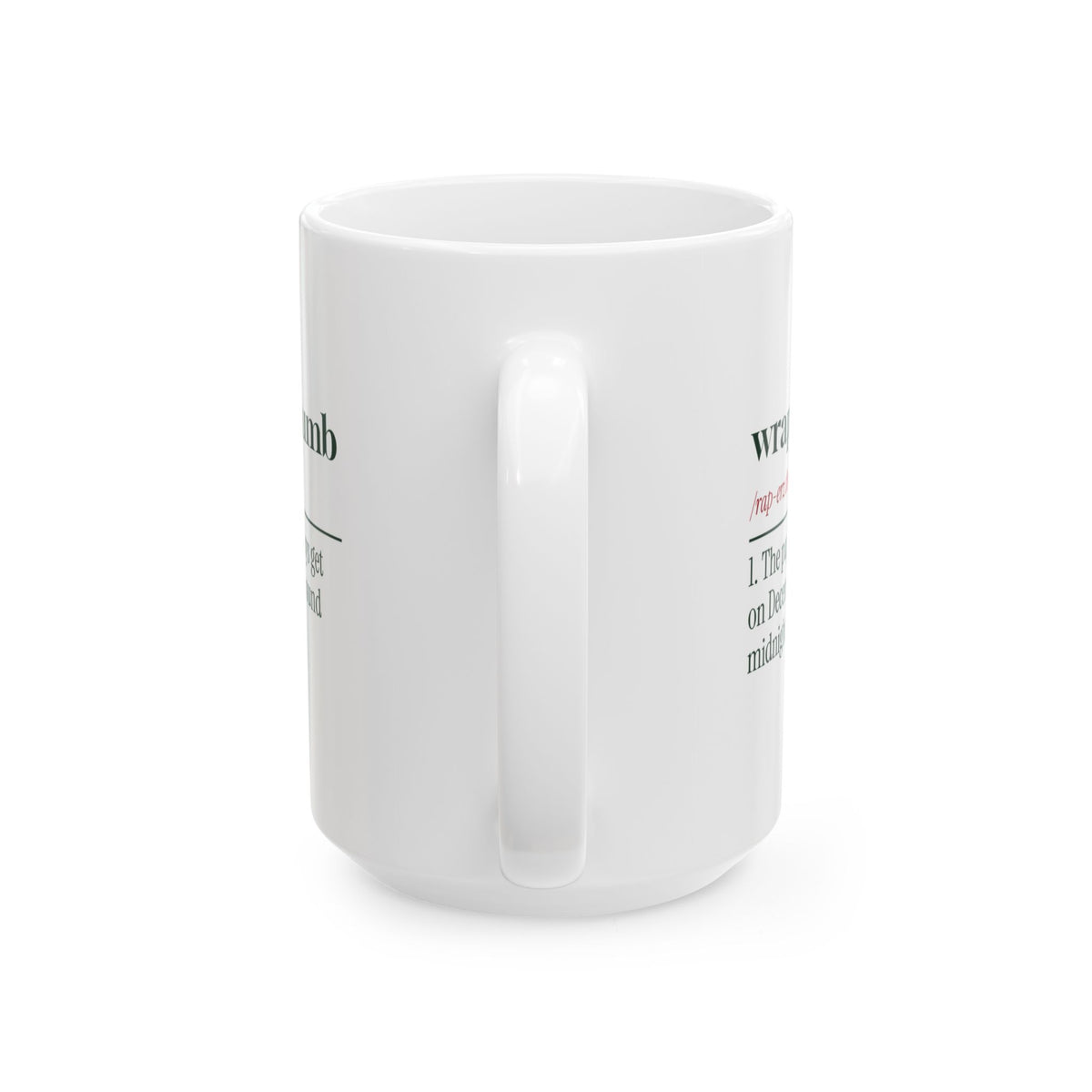 Funny Christmas Wrapping Coffee Mug Wrapper's Thumb Definition