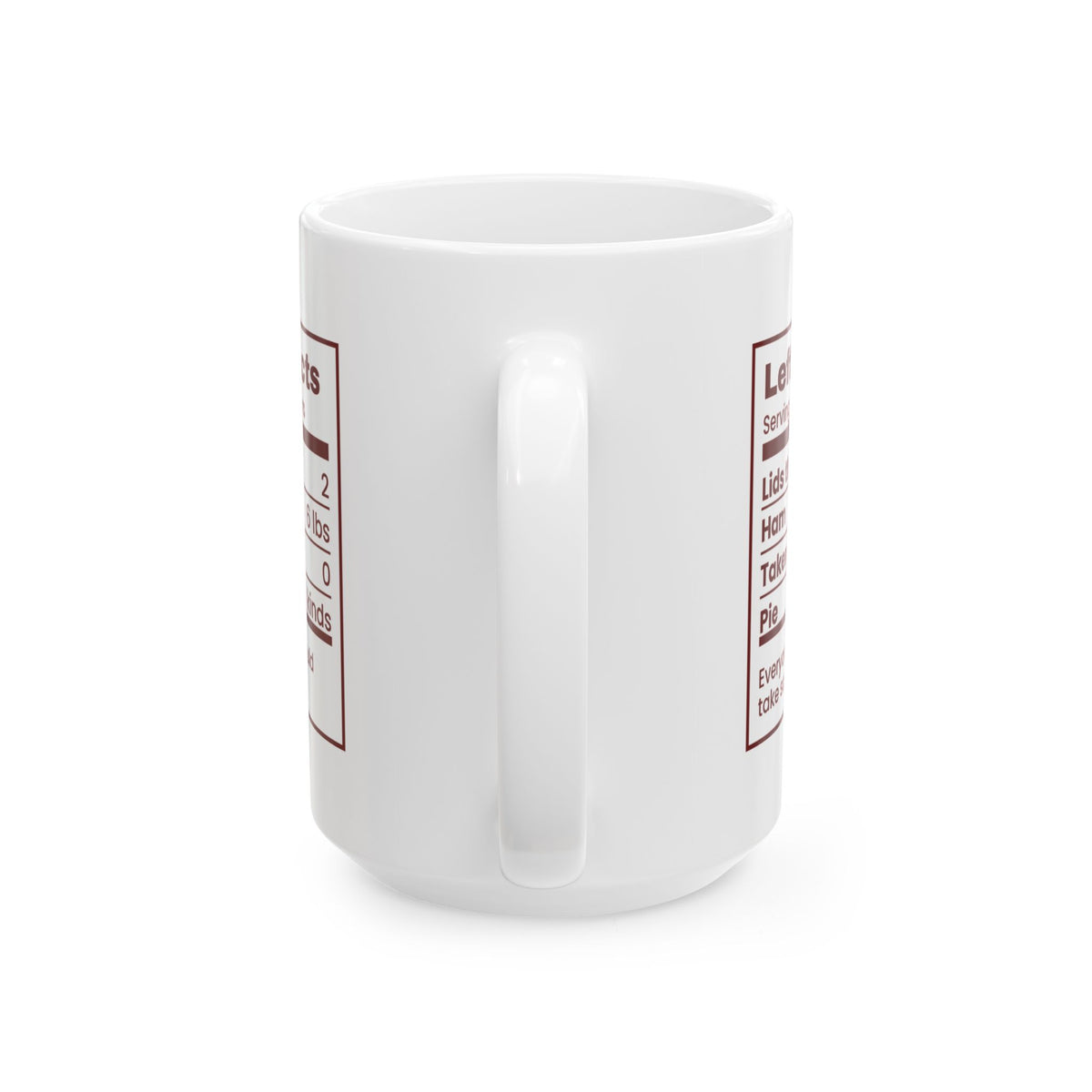 Funny Christmas Host Coffee Mug Leftover Facts Nutrition Label