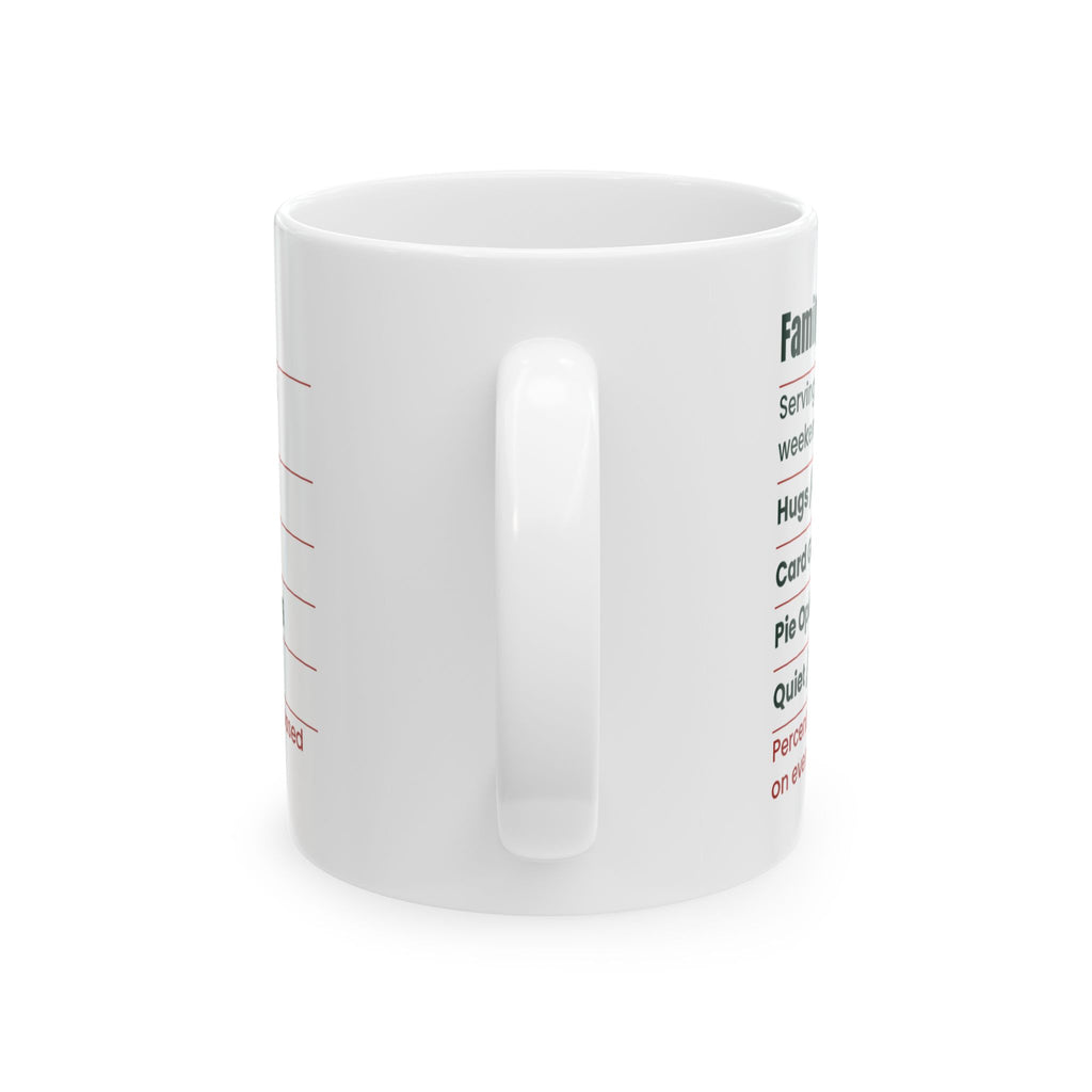 Funny Christmas Coffee Mug Family Facts Label For Matching Sets