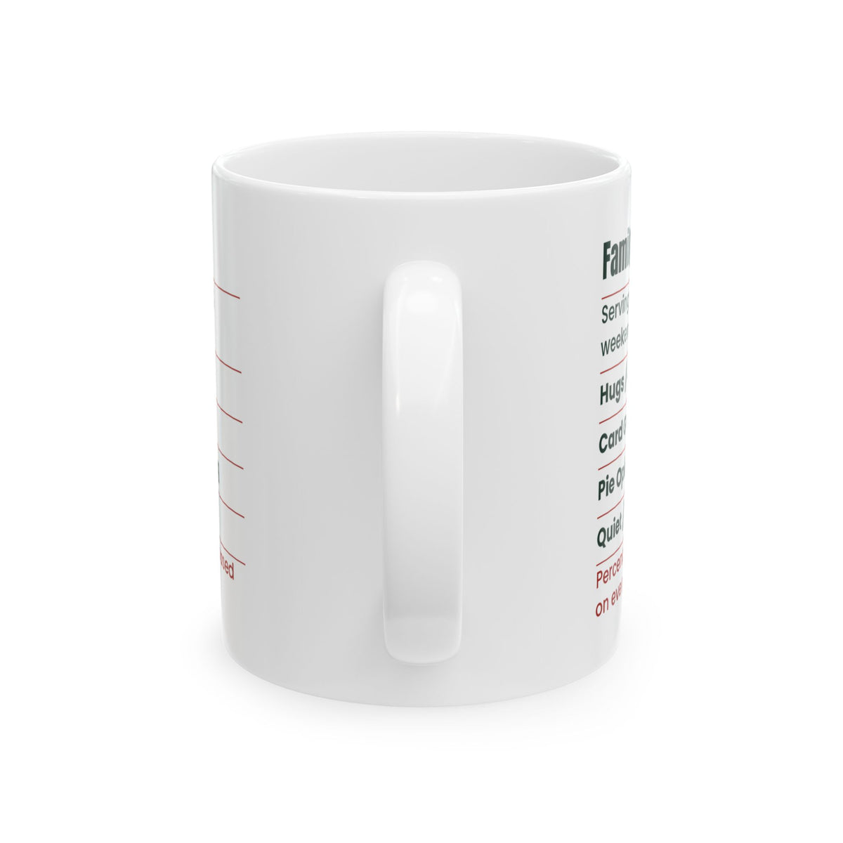 Funny Christmas Coffee Mug Family Facts Label For Matching Sets