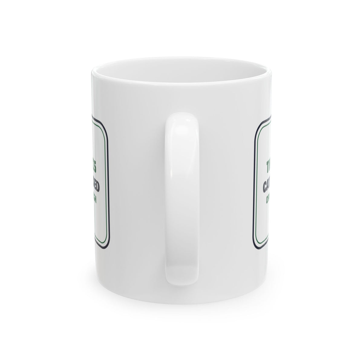 Funny Christmas Cat Coffee Mug This Tree Is Cat Supervised Sign