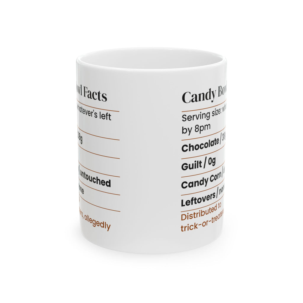 Funny Halloween Coffee Mug Candy Bowl Nutrition Facts For Candy Lovers