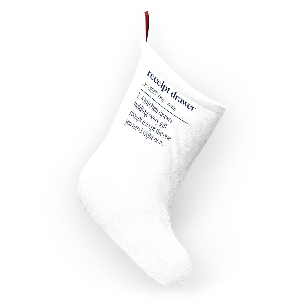 Funny Christmas Stocking Receipt Drawer Definition For Shoppers