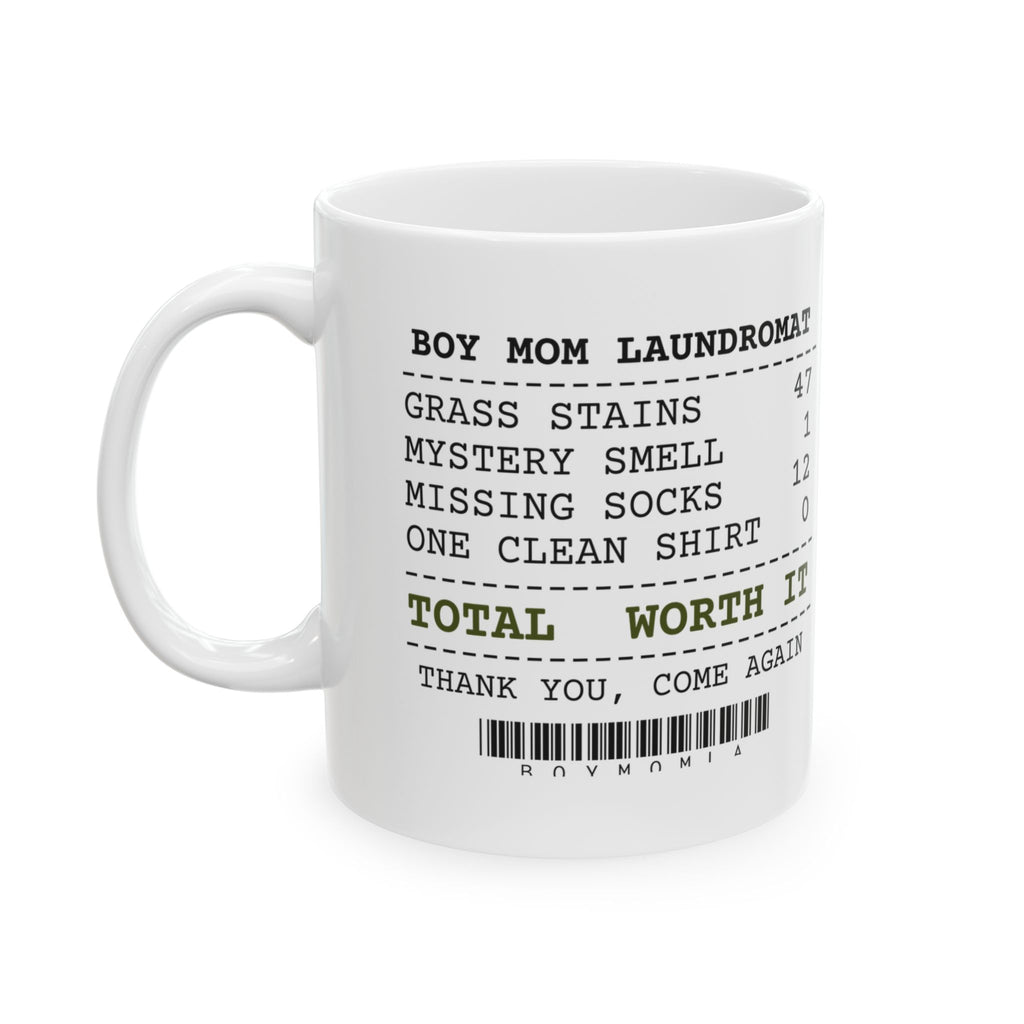 Boy Mom Coffee Mug Laundry Receipt Boy Mom Edition