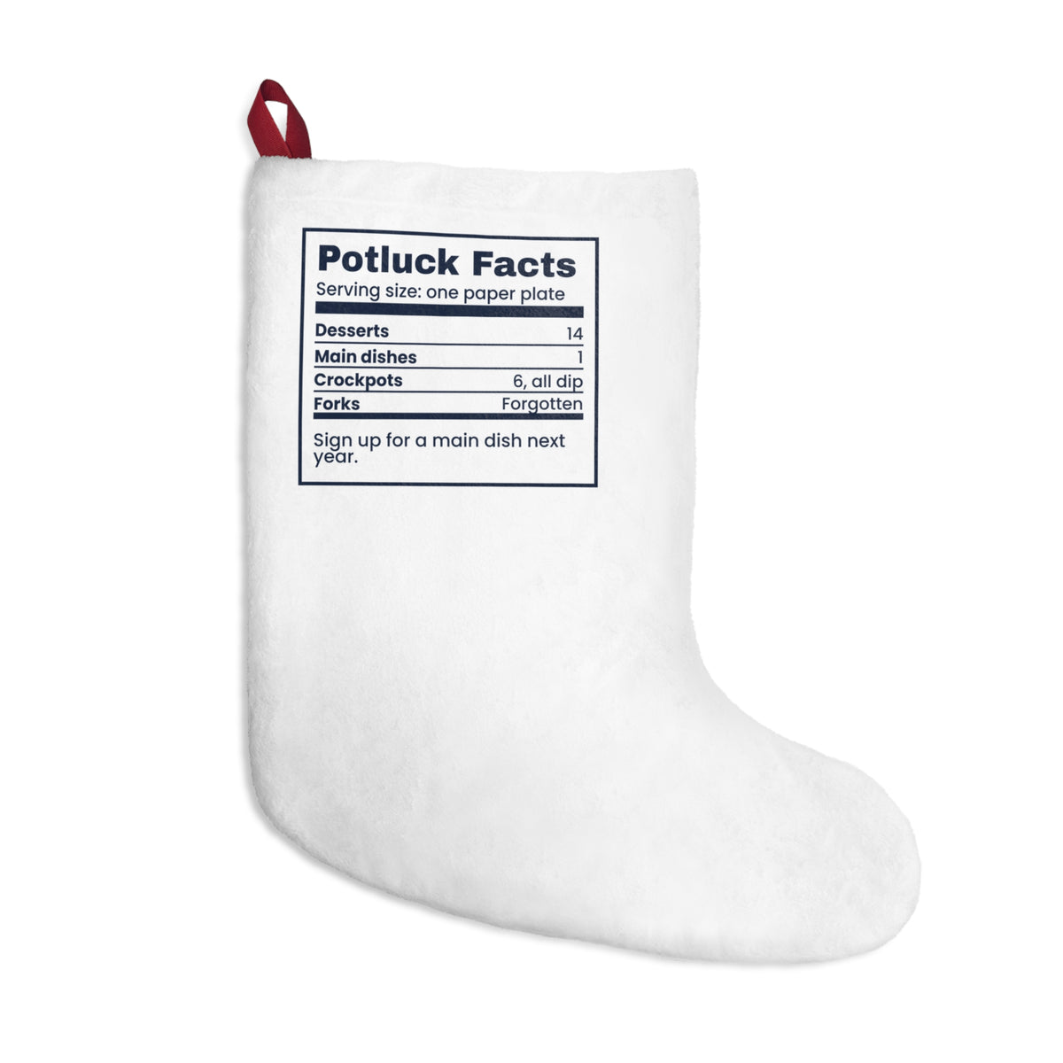 Funny Office Christmas Potluck Christmas Stocking Potluck Nutrition Facts