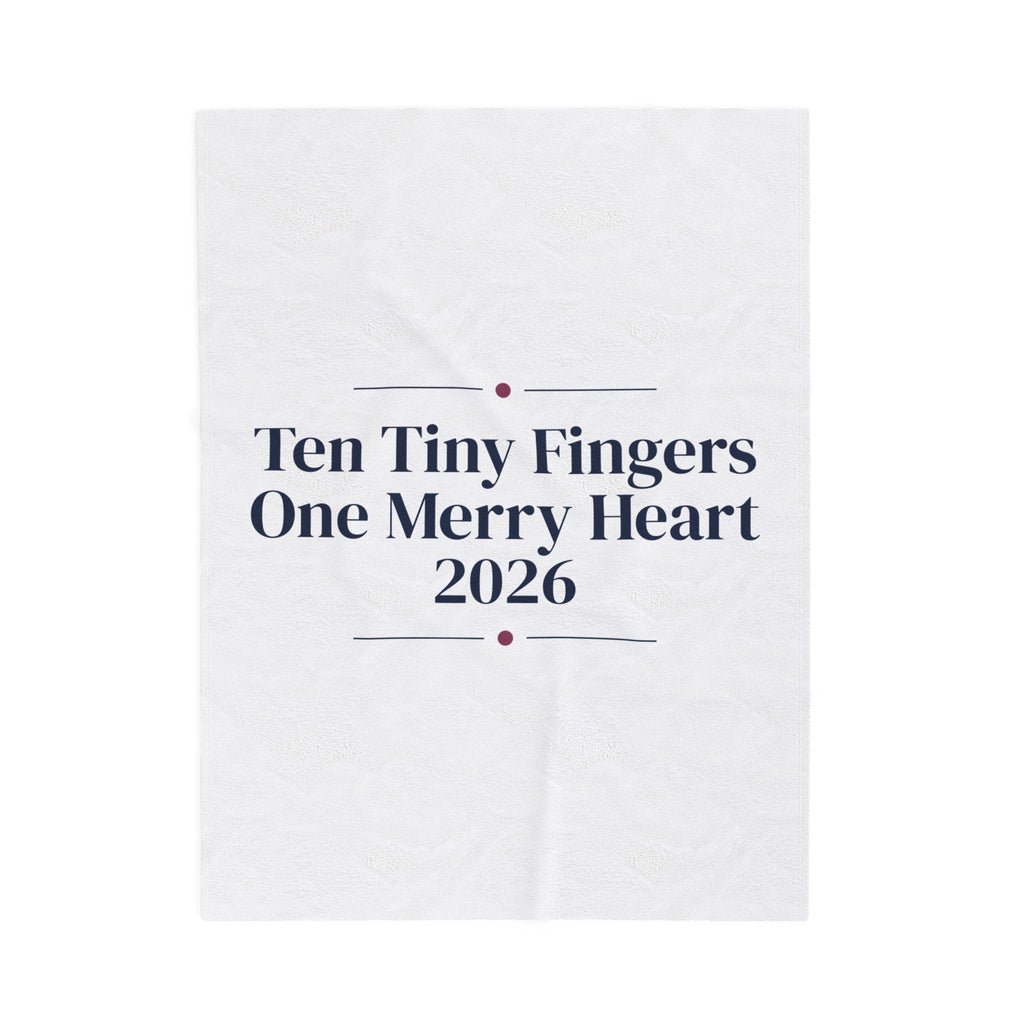 Christmas Throw Blanket Ten Tiny Fingers One Merry Heart 2026 For New Moms