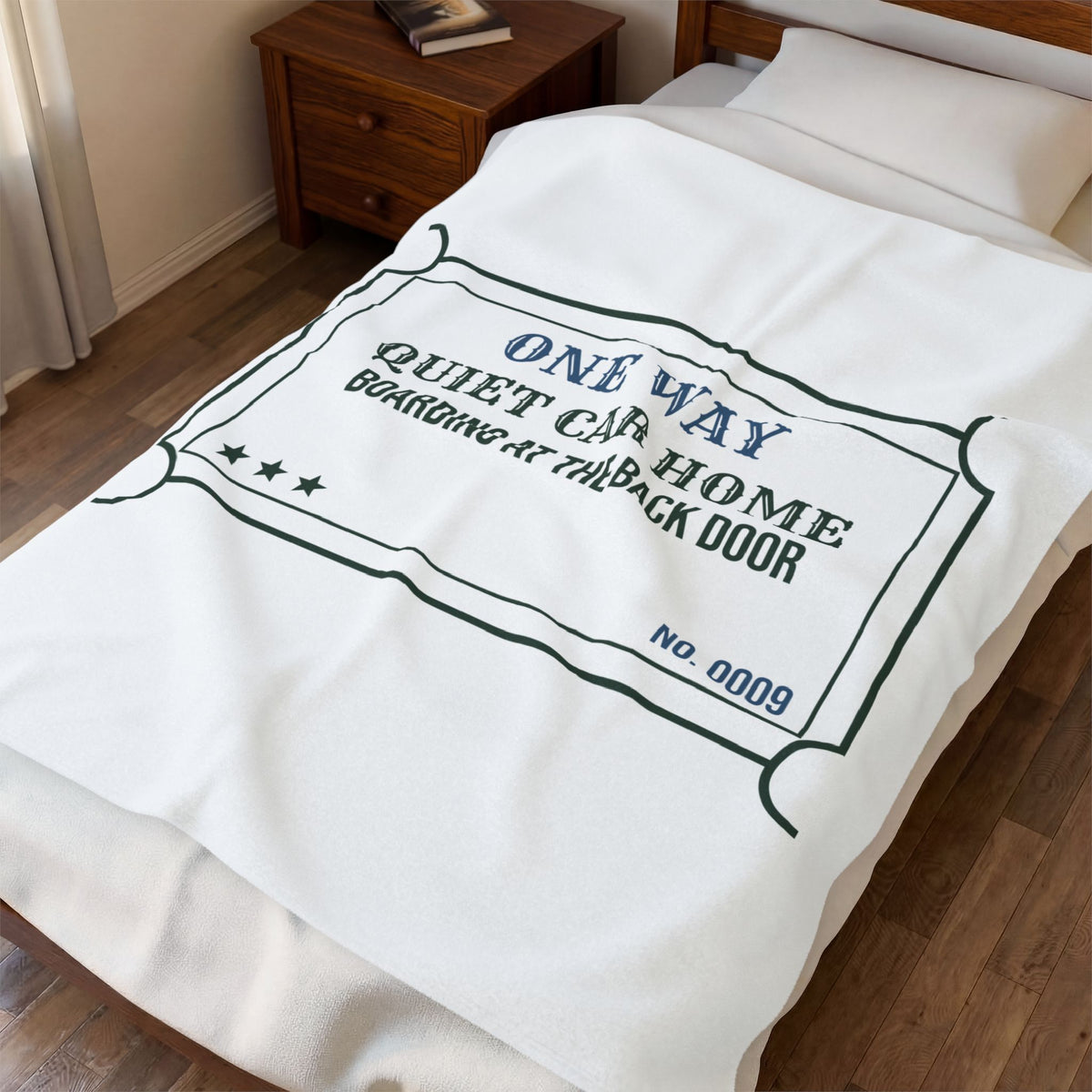 Funny Christmas Throw Blanket Quiet Car Home Ticket For Introverts