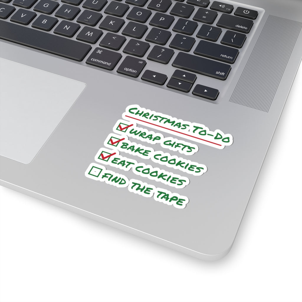 Funny Christmas Sticker Christmas To Do List Eat Cookies