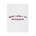 Funny Christmas Throw Blanket Most Likely To Sneak The Dog Some Ham Family
