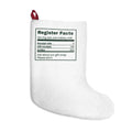 Funny Retail Christmas Stocking Register Nutrition Facts Label