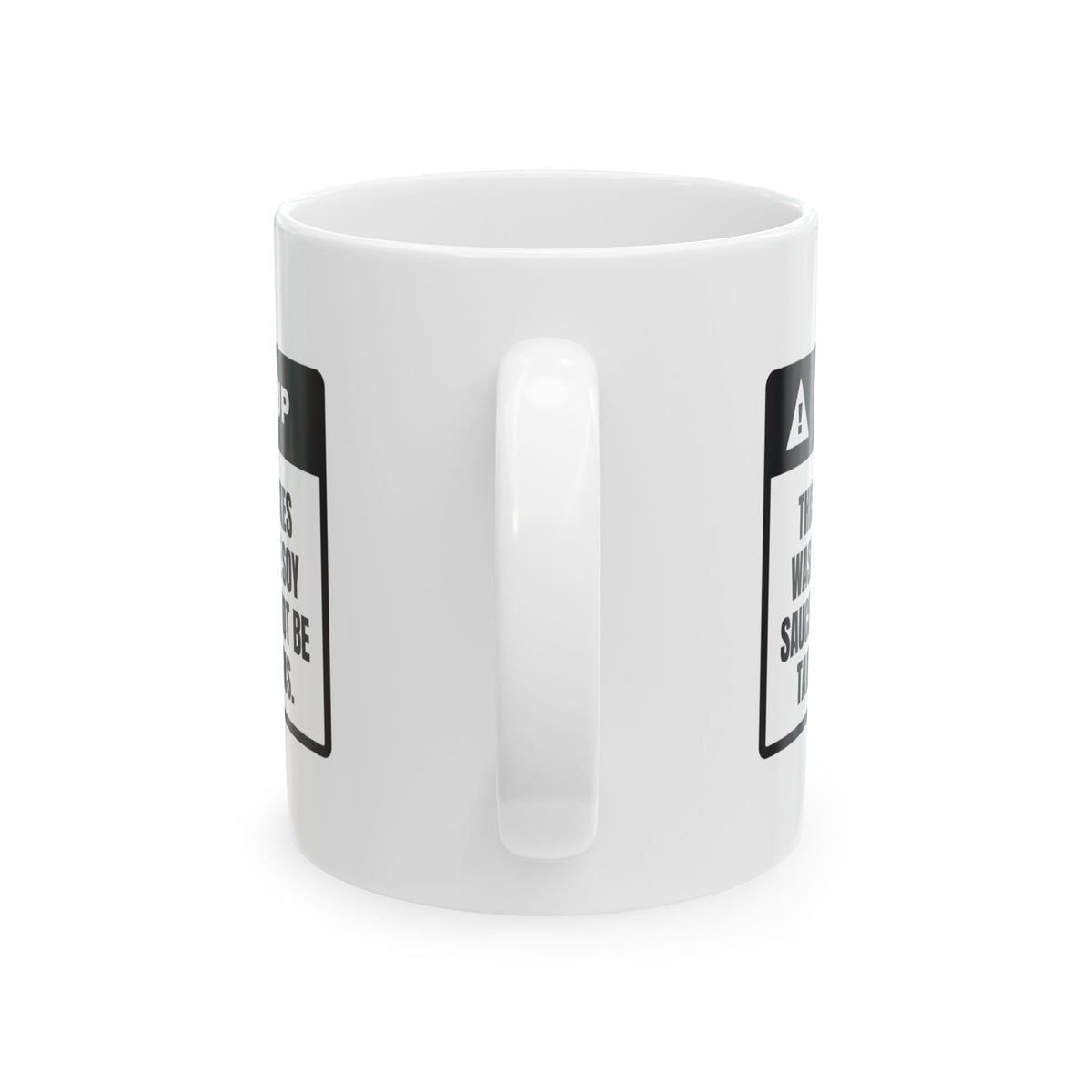 Funny Sushi Coffee Mug Mixes It Into The Soy Warning Label