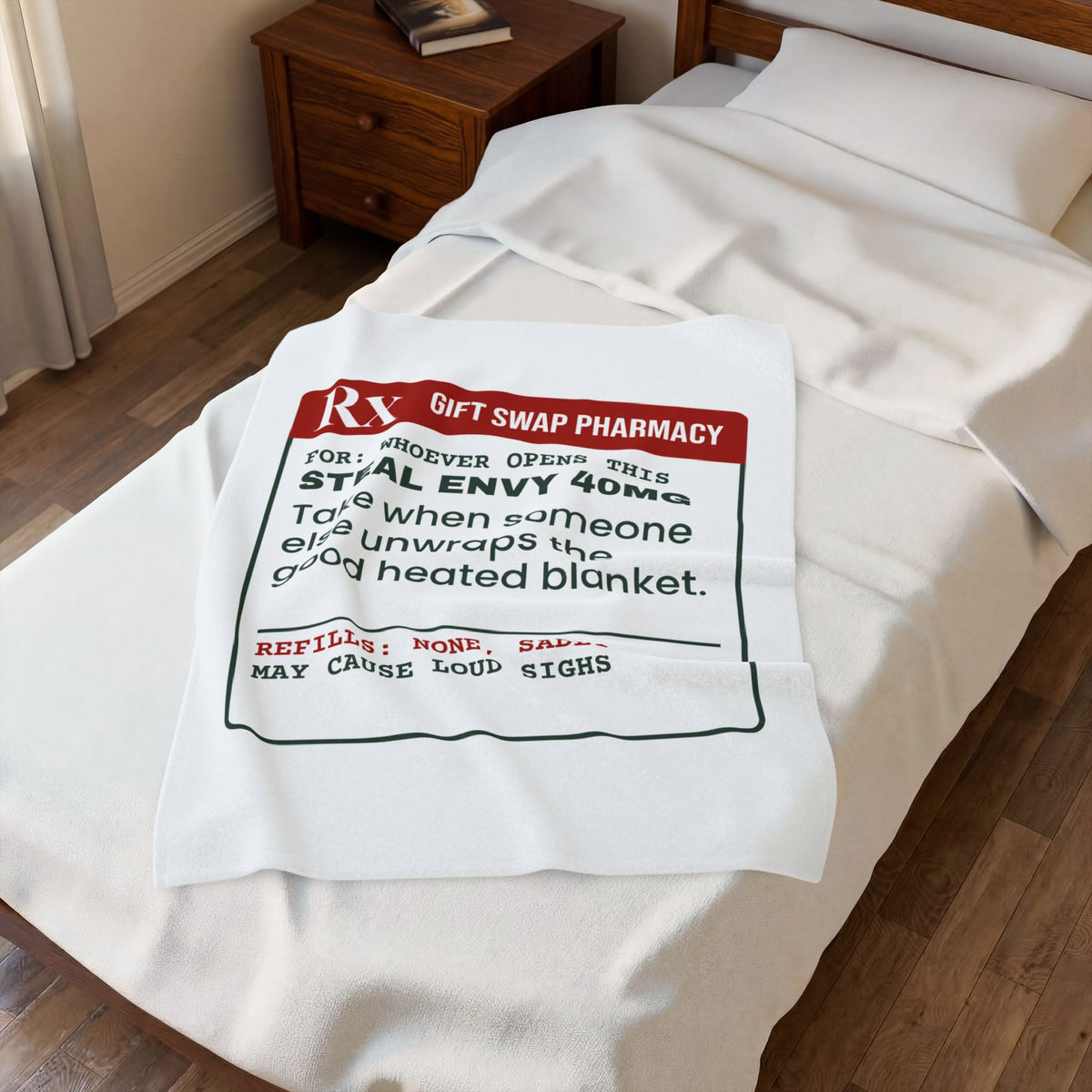 Funny White Elephant Throw Blanket Steal Envy 40mg Prescription Label