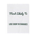 Funny Christmas Throw Blanket Most Likely To Lose Count In Charades