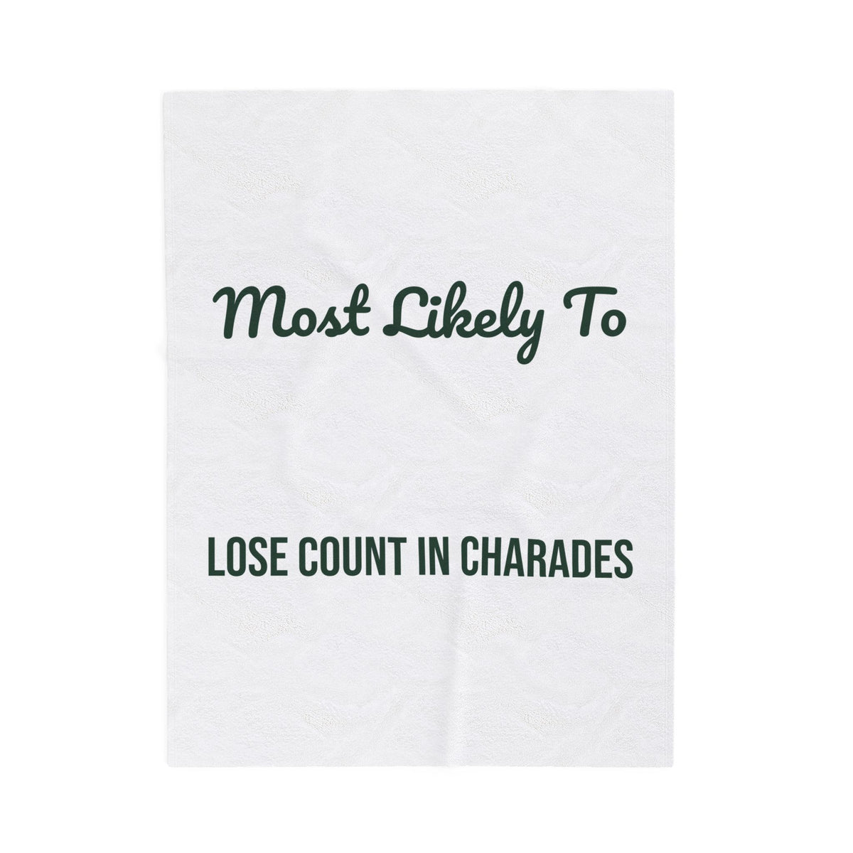 Funny Christmas Throw Blanket Most Likely To Lose Count In Charades