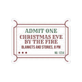 Christmas Sticker Christmas Eve By The Fire Ticket