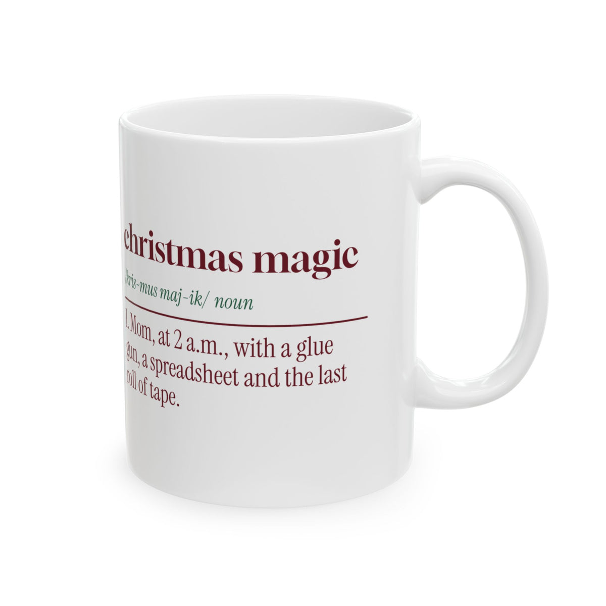 Funny Christmas Coffee Mug Christmas Magic Definition See Also Mom