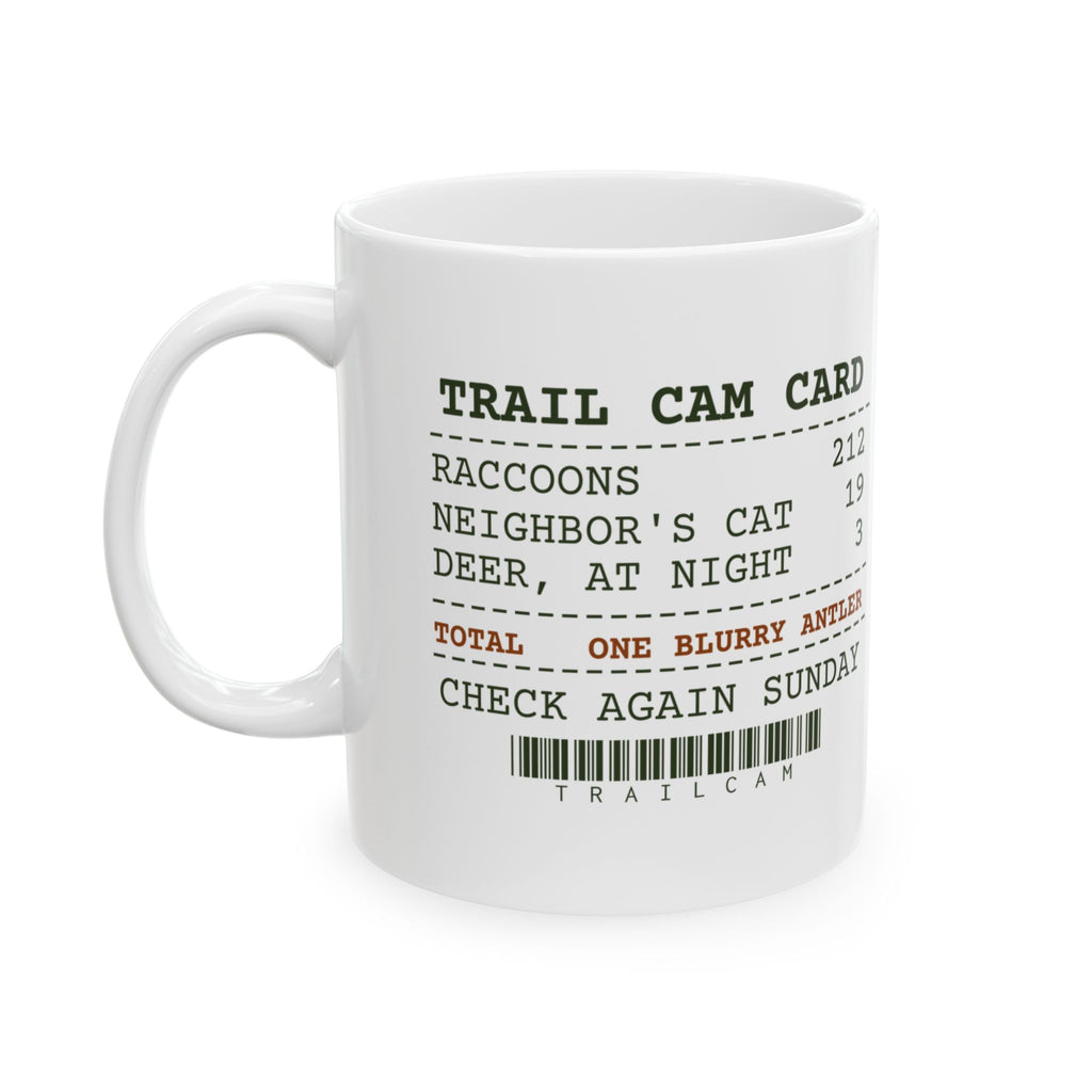 Funny Hunting Coffee Mug Trail Cam 212 Raccoons One Blurry Antler