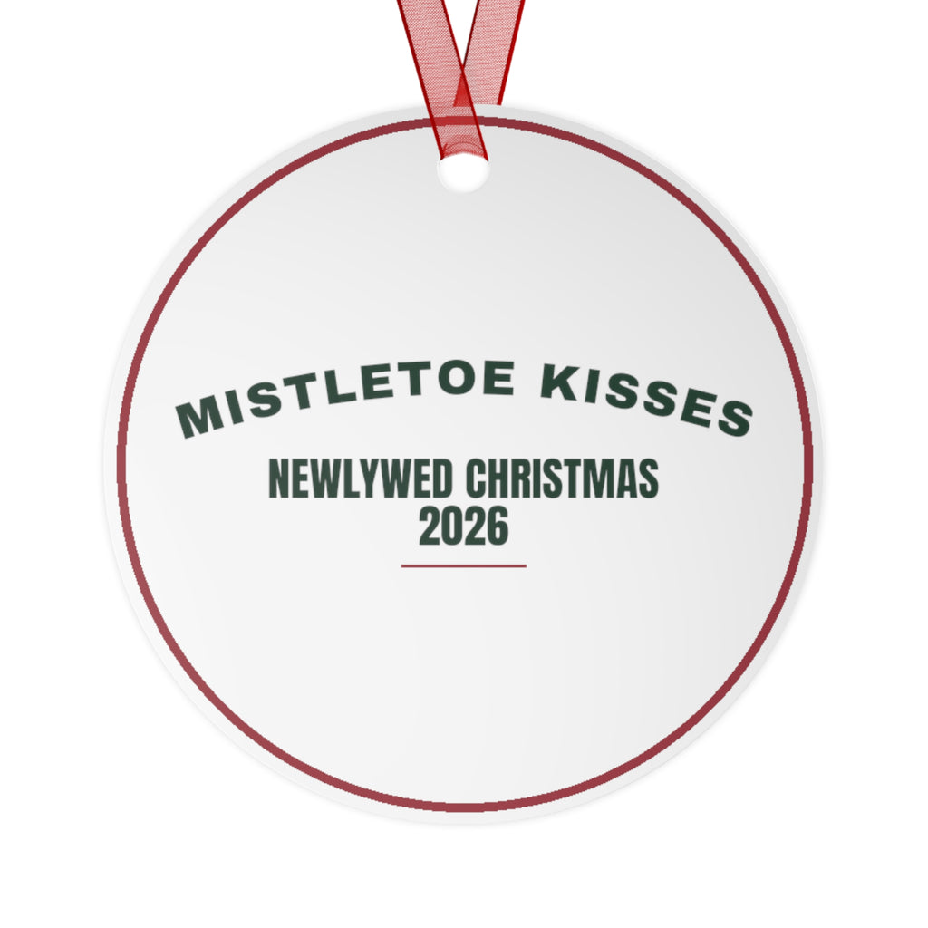 Christmas Ornament 2026 Mistletoe Kisses Newlywed Christmas