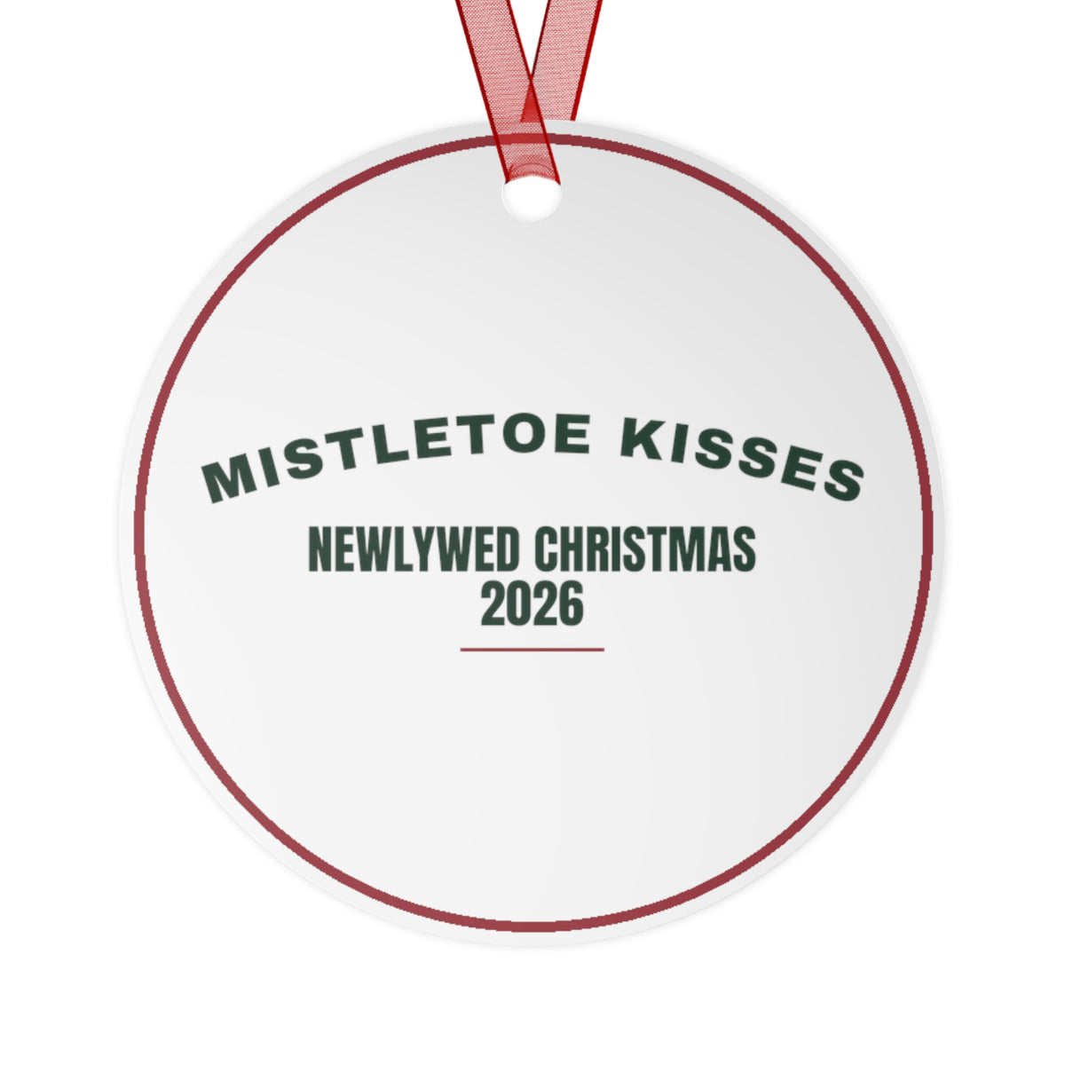 Christmas Ornament 2026 Mistletoe Kisses Newlywed Christmas