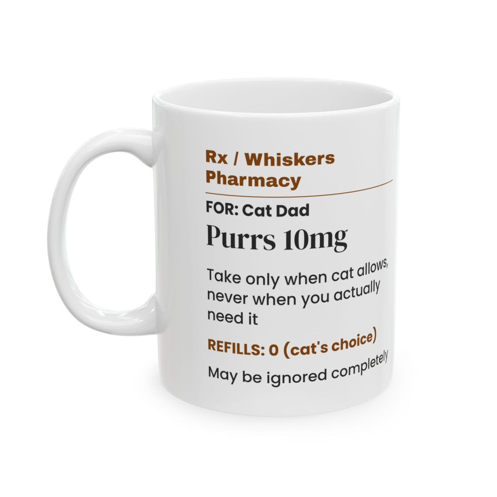 Funny Cat Valentine Coffee Mug Purr Prescription For Cat Dads