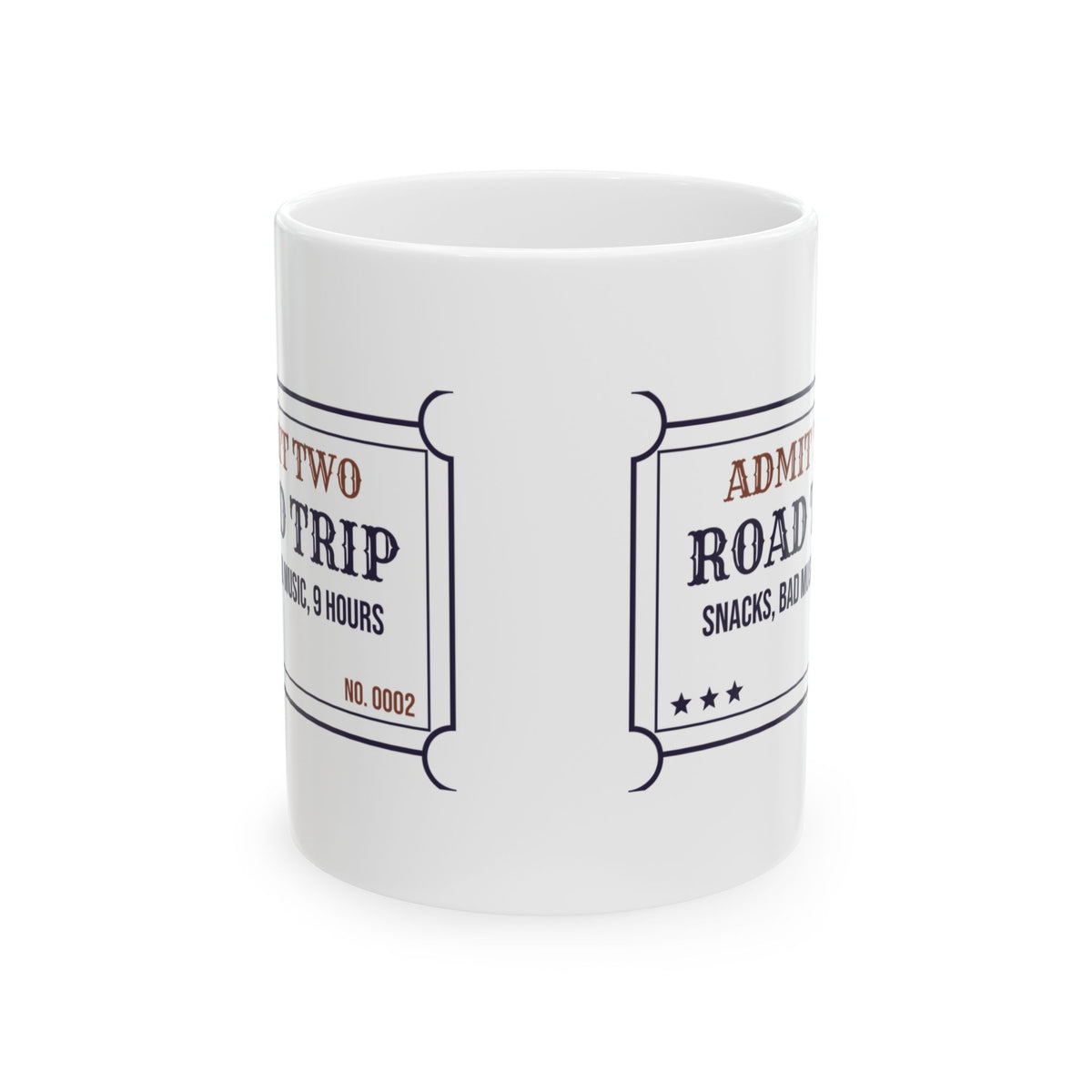Funny Bestie Coffee Mug Road Trip Bad Music Nine Hours No Regrets