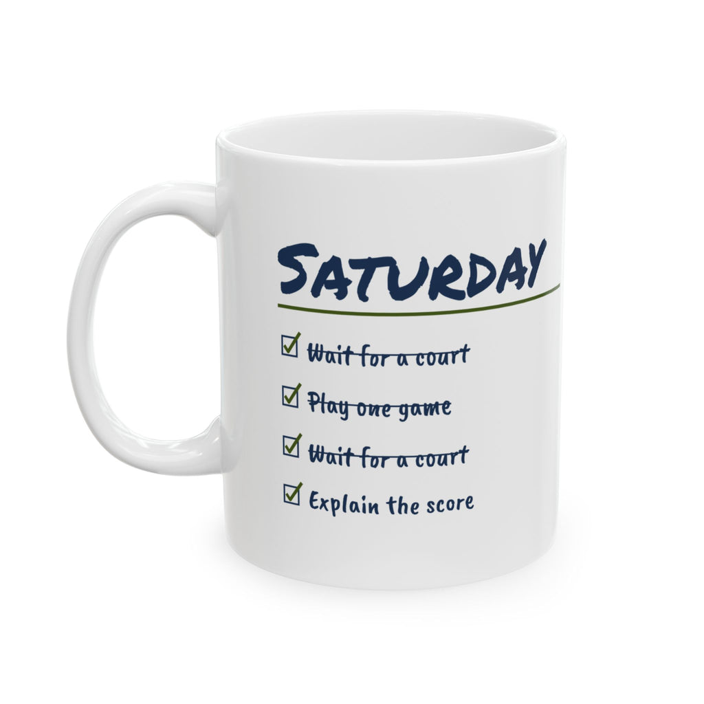 Funny Pickleball Coffee Mug Wait For A Court Play One Game