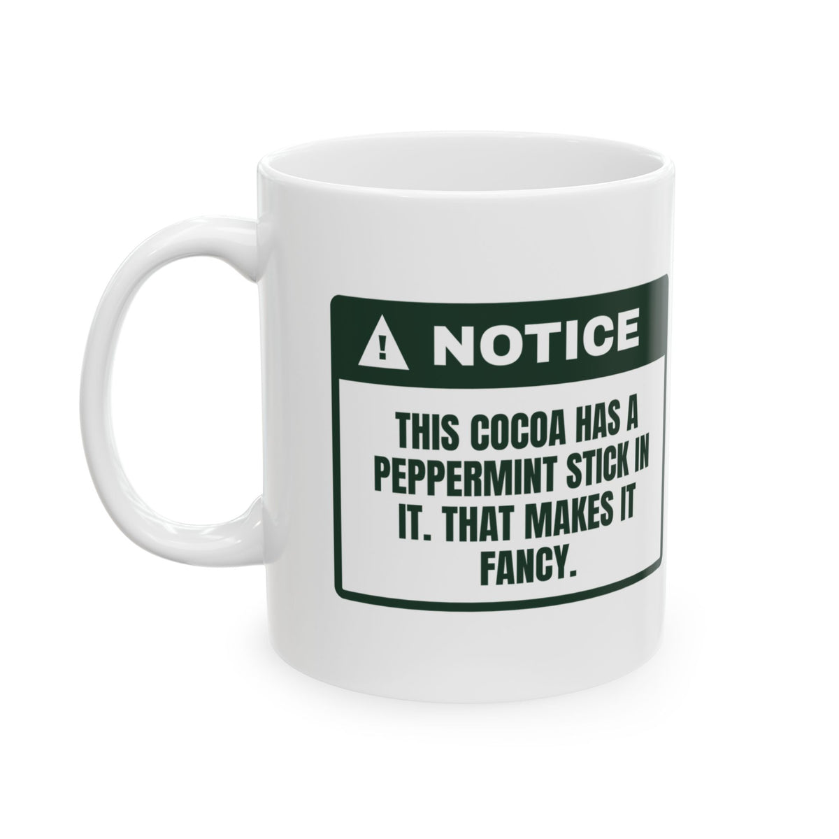 Funny Hot Cocoa Coffee Mug Peppermint Stick Included Very Fancy