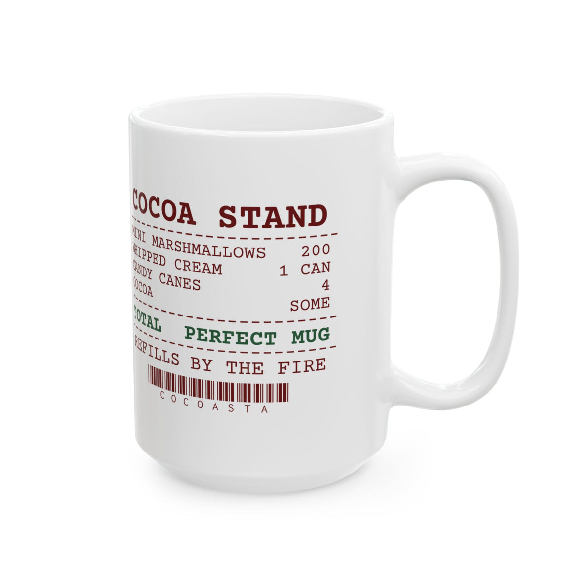 Funny Hot Cocoa Coffee Mug Cocoa Stand Receipt For Marshmallow Fans