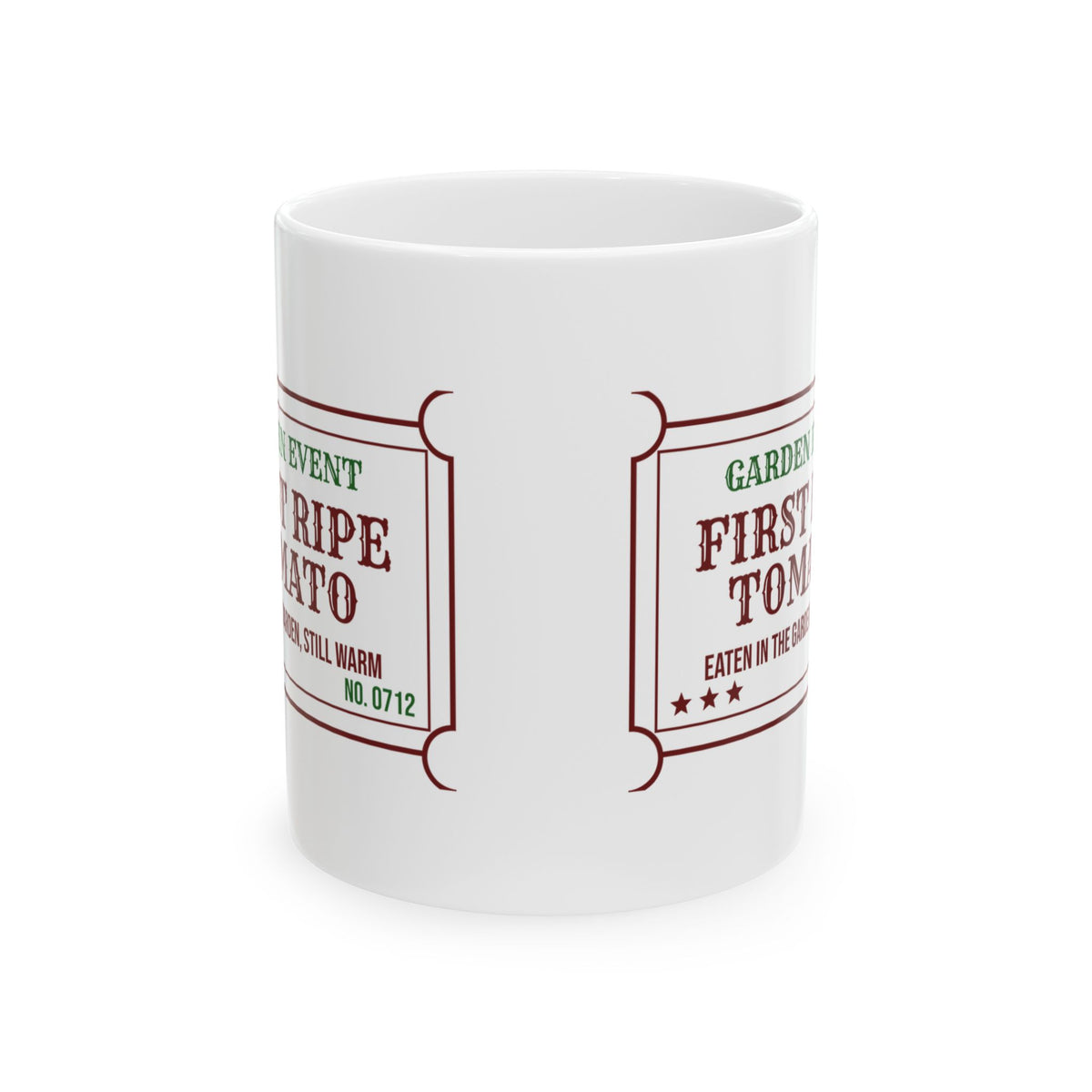 Vegetable Garden Coffee Mug First Ripe Tomato Eaten Still Warm