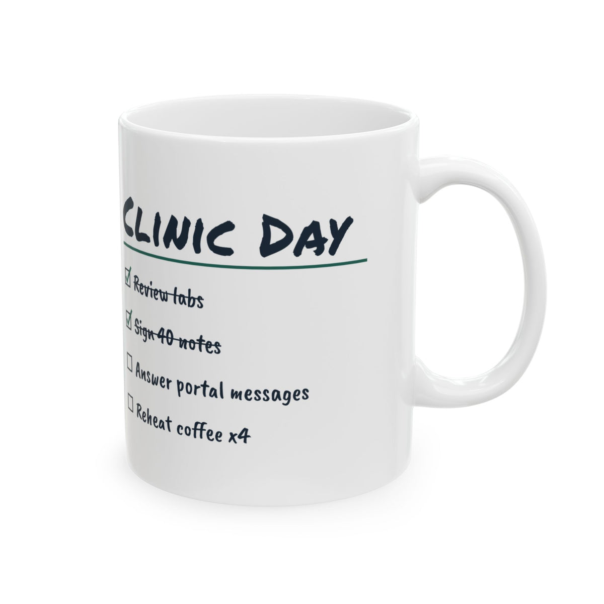 Funny Nurse Practitioner Coffee Mug Clinic Day Checklist For NP