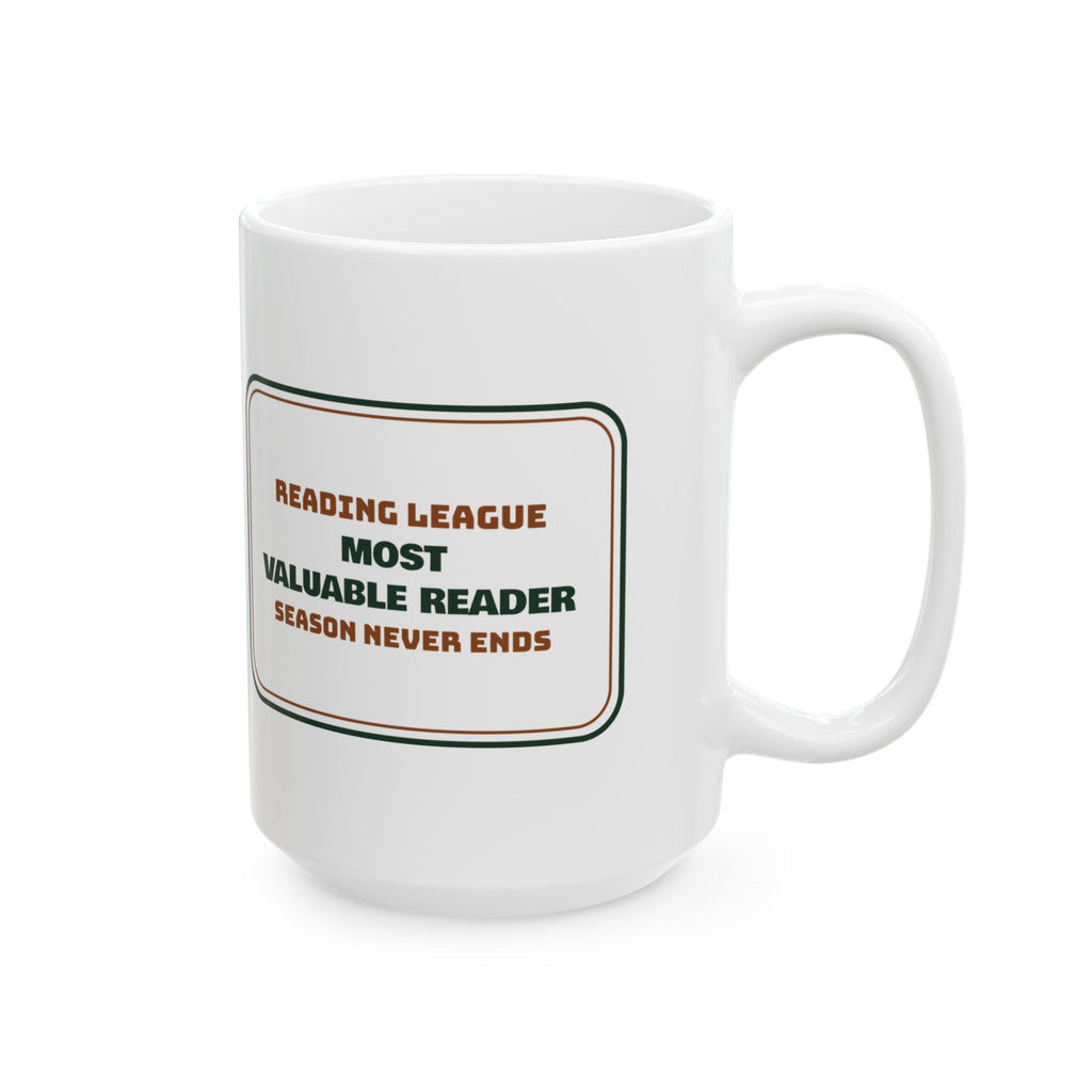 Funny Book Lover Coffee Mug Reading League Most Valuable Reader