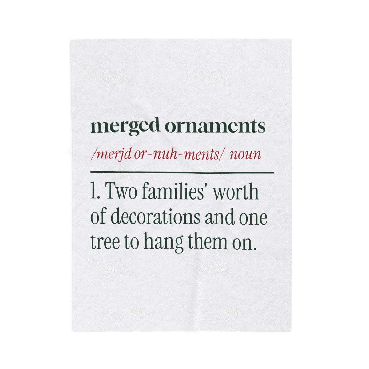 Funny Newlywed Christmas Throw Blanket Merged Ornaments Definition