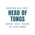 Funny Grill Dad Sticker Head Of Tongs Backyard BBQ