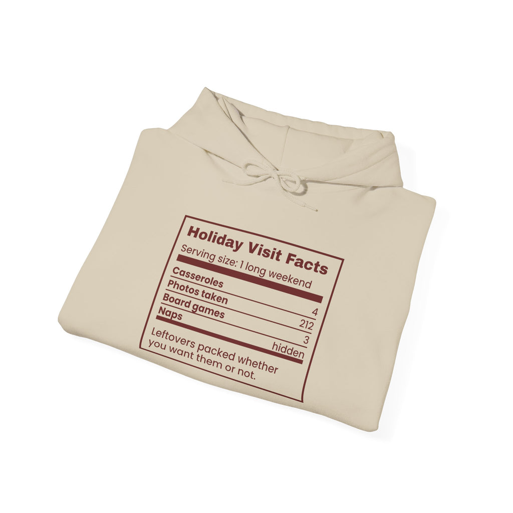 Funny Christmas In-Laws Hoodie Holiday Visit Facts Label