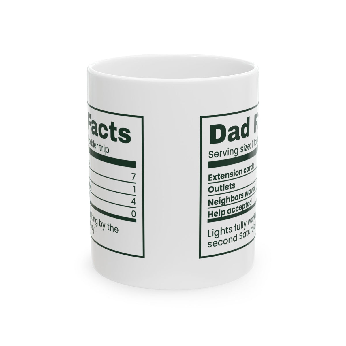 Funny Christmas Coffee Mug Dad Facts Extension Cords 7 For Dad